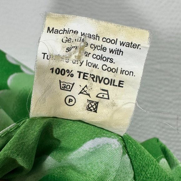 Vintage Mens Hawaiian print Shirt Island Palm Trees Bright Green Black 2XL - Picture 7 of 7